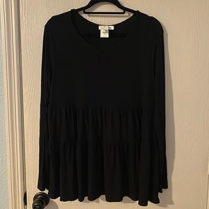 Black Soft Flowy Top